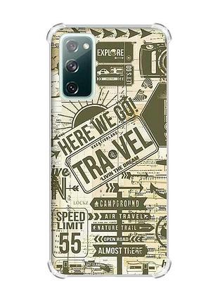Чехол с утолщенными углами на samsung galaxy s20 fe :: путешествия (принт 324)