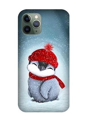 Чохол на iphone 12 / 12 pro :: пінгвіненя у шапочці (принт 157)