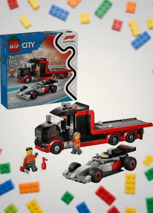 Lego city 60493 грузовик для демонстрации f1® с гоночным автомобилем audi f1®