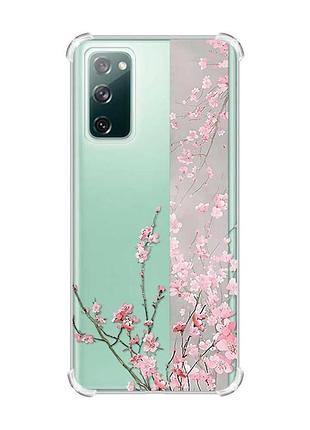 Чохол з потовщеними кутами на samsung galaxy s20 fe :: сакура у цвіті (принт 286)