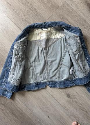 Вкорочена джинсова куртка курточка zara xs s