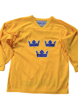 Винтажная хоккейная джерси reebok sweden🇸🇪 tre kronor детская / подростковая 130–150 см