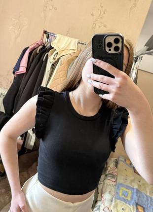 Топ чорний zara