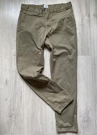 Чоловічі брюки ,котонові ,колір хакі, h&m , 33 розмір
