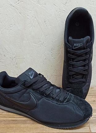 Nike кроссовки мужские черные плащевка с замшей р 44, 45