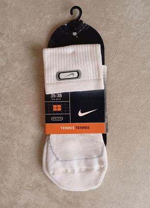 Высокие теннисные носки nike court dri-fit (р. 35-38), белые