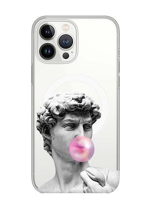 Магнитный чехол на iphone 15 pro с поддержкой magsafe :: скульптура (принт 352)