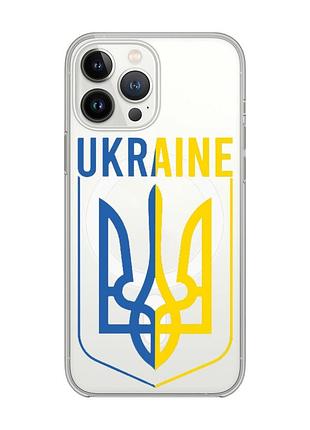 Магнітний чохол на iphone 15 pro із підтримкою magsafe :: тризуб (патріотичний принт 254)