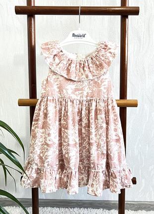 🌸мила пишна сукня з квітково-тваринним принтом haute hippie на 2-3 года, 92-98 см.