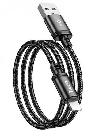 Дата кабель hoco x89 lightning 2.4a 1м черный