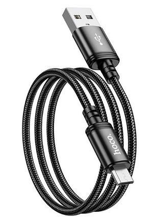 Дата кабель hoco x89 micro usb 2.4a 1м черный