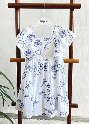 🌸неймовірно ніжна сукня з вишитими квітами від f&f на 2-3 года, 92-98 см.