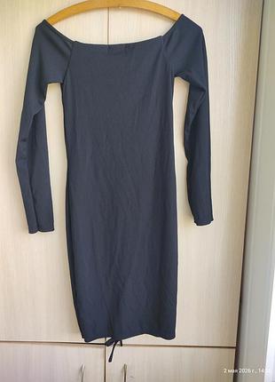 Платье мини в рубчик. 8