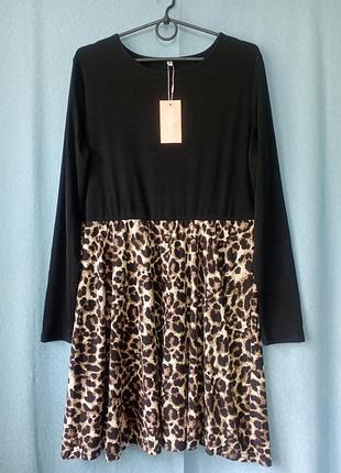 Платье трикотажное комбинированное ploknrd, xl