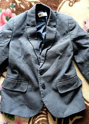 Классический пиджак h&amp;m для мальчика (серый меланж)
