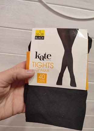 Чорні непрозорі колготки Apple legwear щільністю 40 denier розміру s.