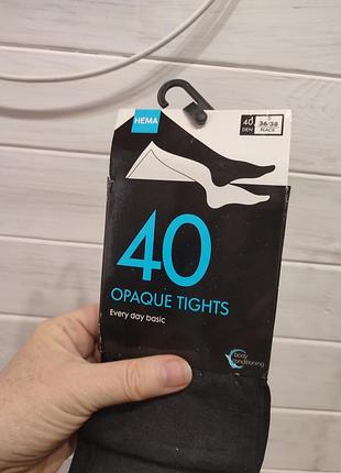 Колготки hema 40 opaque tights чорного кольору