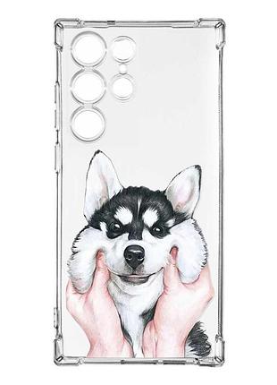 Чохол з потовщеними кутами на samsung galaxy s23 ultra :: мордочка (принт 121)