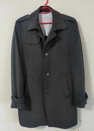 Мужское шерстяное пальто van kollem (размер 50/l) - 65% virgin wool