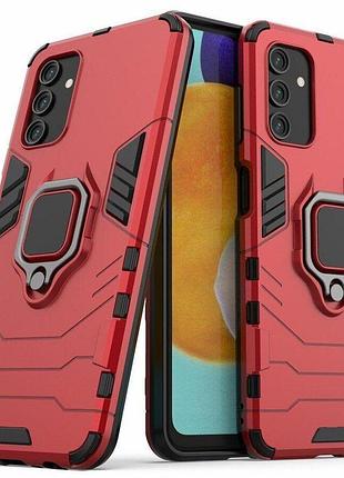 Чохол fiji ring для samsung galaxy a04s (a047) броньований бампер з кільцем підставкою червоний