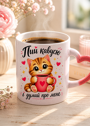 Чашка подарок " пей кофем и горизонтально про меня "/хамелеон