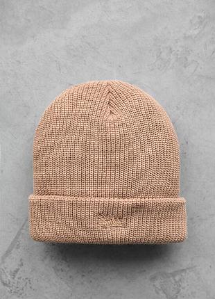 Коричнева брендована шапка staff 14 brown logo