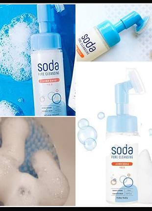 Holika holika soda pore cleansing bobble foam пінка для вмивання