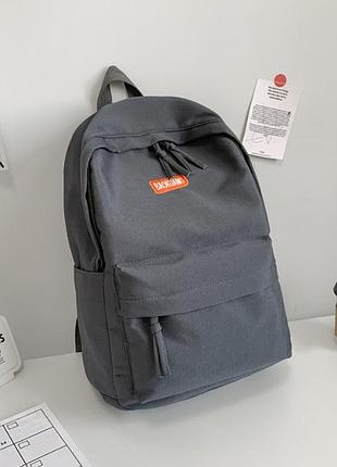Детский рюкзак женский школьный портфель серый