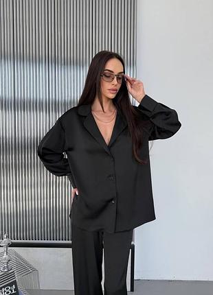 Костюм женский из шелка оверсайз рубашка и брюки 0126 ir