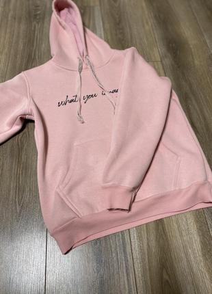 Толстовка рожева розмір s на флісі