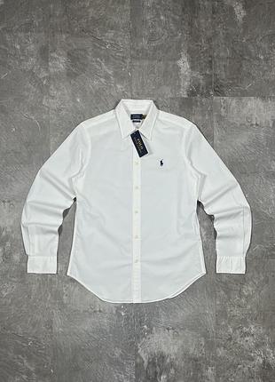 Жіноча сорочка polo ralph lauren поло ральф лаурен нова біла класична блуза офісна стильна оригінал з бірками classic fit size 8 розмір м л рубашка