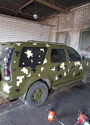 Камуфляж для военных авто " пиксель 1,2 м2 " 2 листа 60х100 см цвет на выбор белый