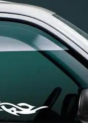 Вінілові наклейки на кути " mercedes-benz " 25х30 см червоний