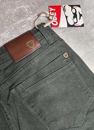 Стильні чоловічі джогери obey у неймовірно гарному кольорі хакі, зелений, хвойний, forest green