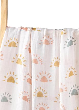 Муслиновая очень качественная пеленка oldbro kids collors sun 100x120 см