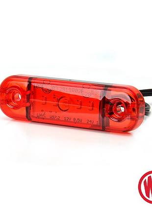Ліхтар габаритний бічний 5 led 12-24v was червоний