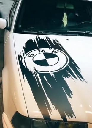 Вінілові наклейки на авто " bmw " 125х48 см