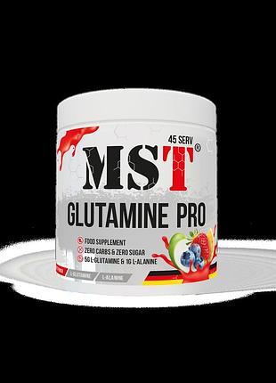 Амінокислота глютамін mst glutamine pro зі смаком фруктовий пунш, 315 г.