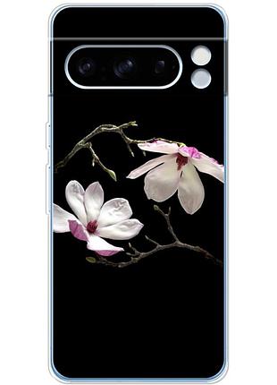 Чохол силіконовий з картинкою на google pixel 8 pro (квітка, манголія)