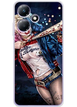 Чехол силиконовый с картинкой на infinix hot 30 (харли квинн, harley quinn)