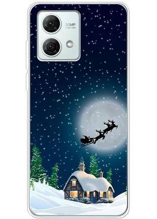 Чохол силіконовий з картинкою на motorola g84 (новорічний)