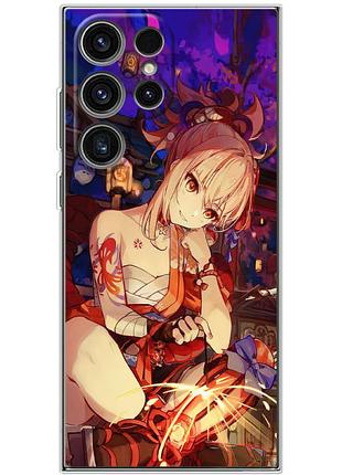 Чехол силиконовый с картинкой на samsung galaxy s24 ultra (аниме, anime)