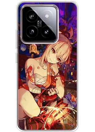 Чохол силіконовий з картинкою на xiaomi 14 (аніме, anime)