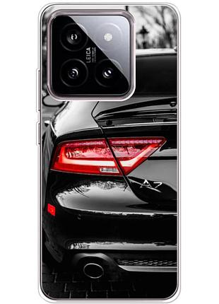 Чехол силиконовый с картинкой на xiaomi 14 (машина, audi a7)