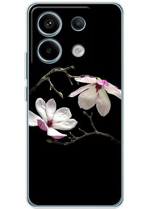 Чехол силиконовый с картинкой на xiaomi redmi note 13 pro 5g (цветок, монголия)