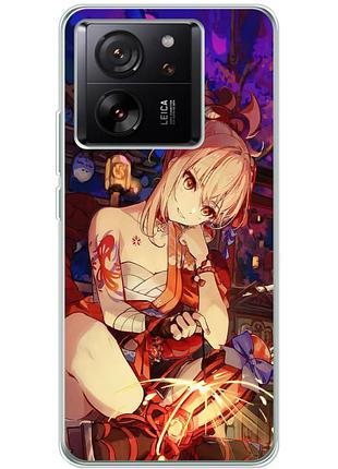 Чехол силиконовый с картинкой на xiaomi 13t (аниме, anime)