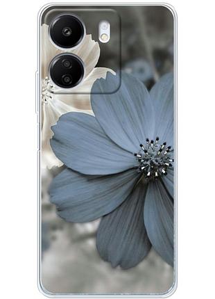 Чехол силиконовый с картинкой на xiaomi redmi 13c (цветок гербера)