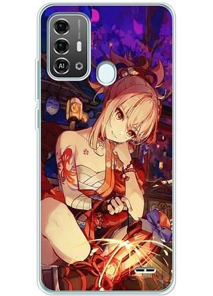 Чехол силиконовый с картинкой на zte blade a53 pro (аниме, anime)