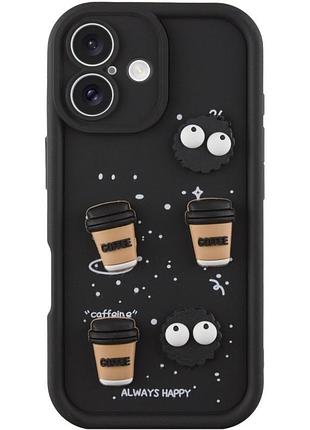 Чехол tpu toys case для apple iphone 16 (6.1") black / always happy