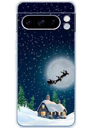 Чохол силіконовий з картинкою на google pixel 8 pro (новорічний)